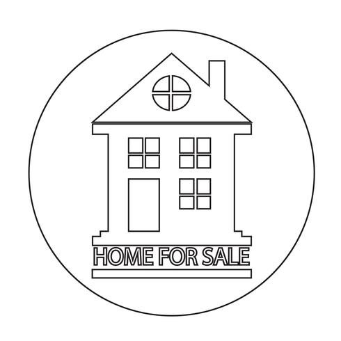 Home For Sale-pictogram vector