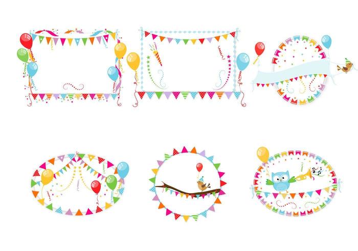 Party frame vector pack