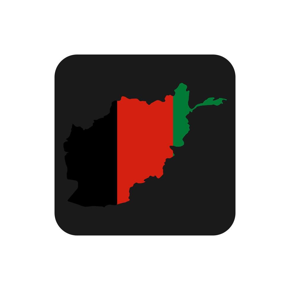 afghanistan kaart silhouet met vlag op zwarte achtergrond vector