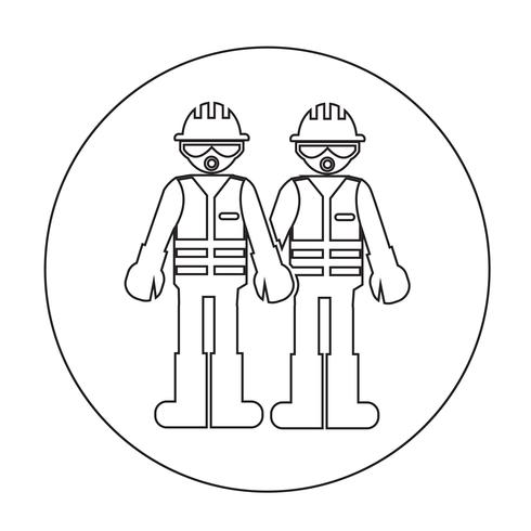 Werknemer mensen pictogram vector