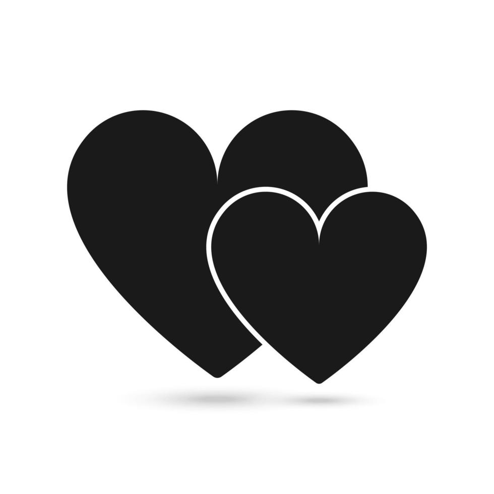 twee geliefden hart. vectorillustratie. vector