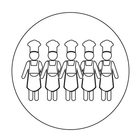 Chef-kok mensen pictogram vector