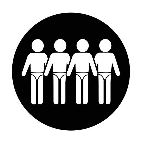 Zwempak mensen pictogram vector