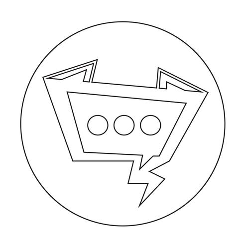 Toespraak bubble pictogram vector