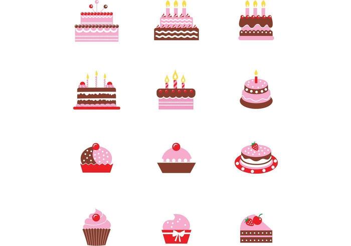 Chocolade Cake Vector Pack