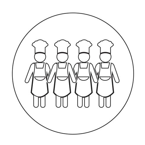 Chef-kok mensen pictogram vector