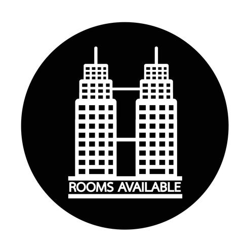 Room beschikbaar pictogram vector