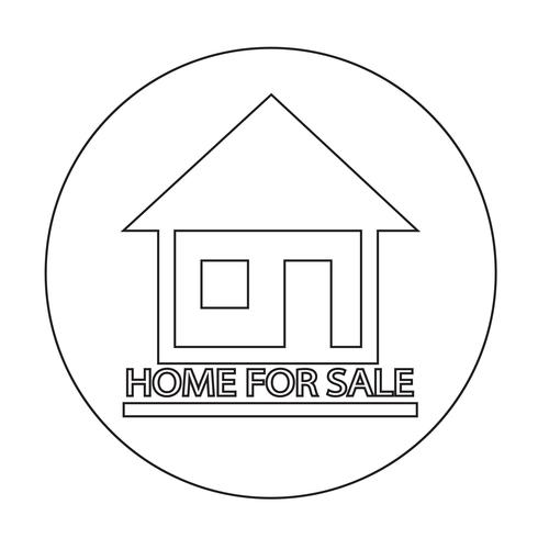 Home For Sale-pictogram vector