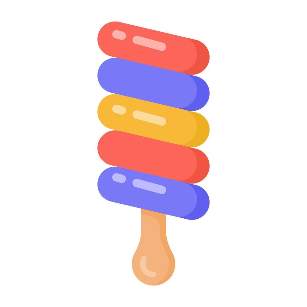 een popsicle ice candy flat icon vector