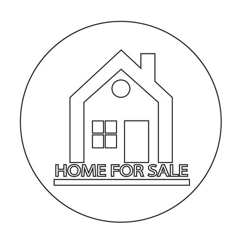 Home For Sale-pictogram vector