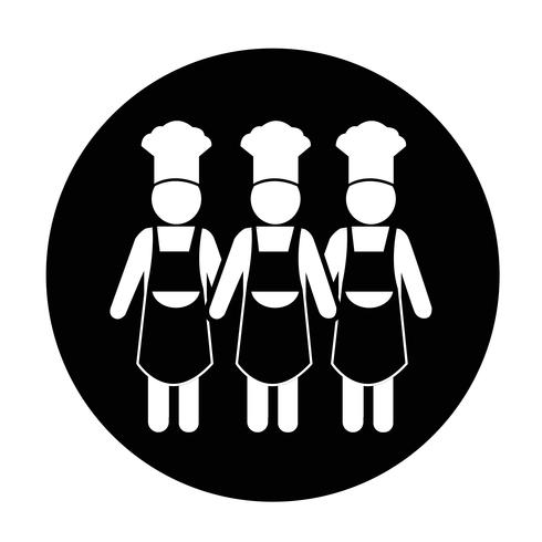 Chef-kok mensen pictogram vector