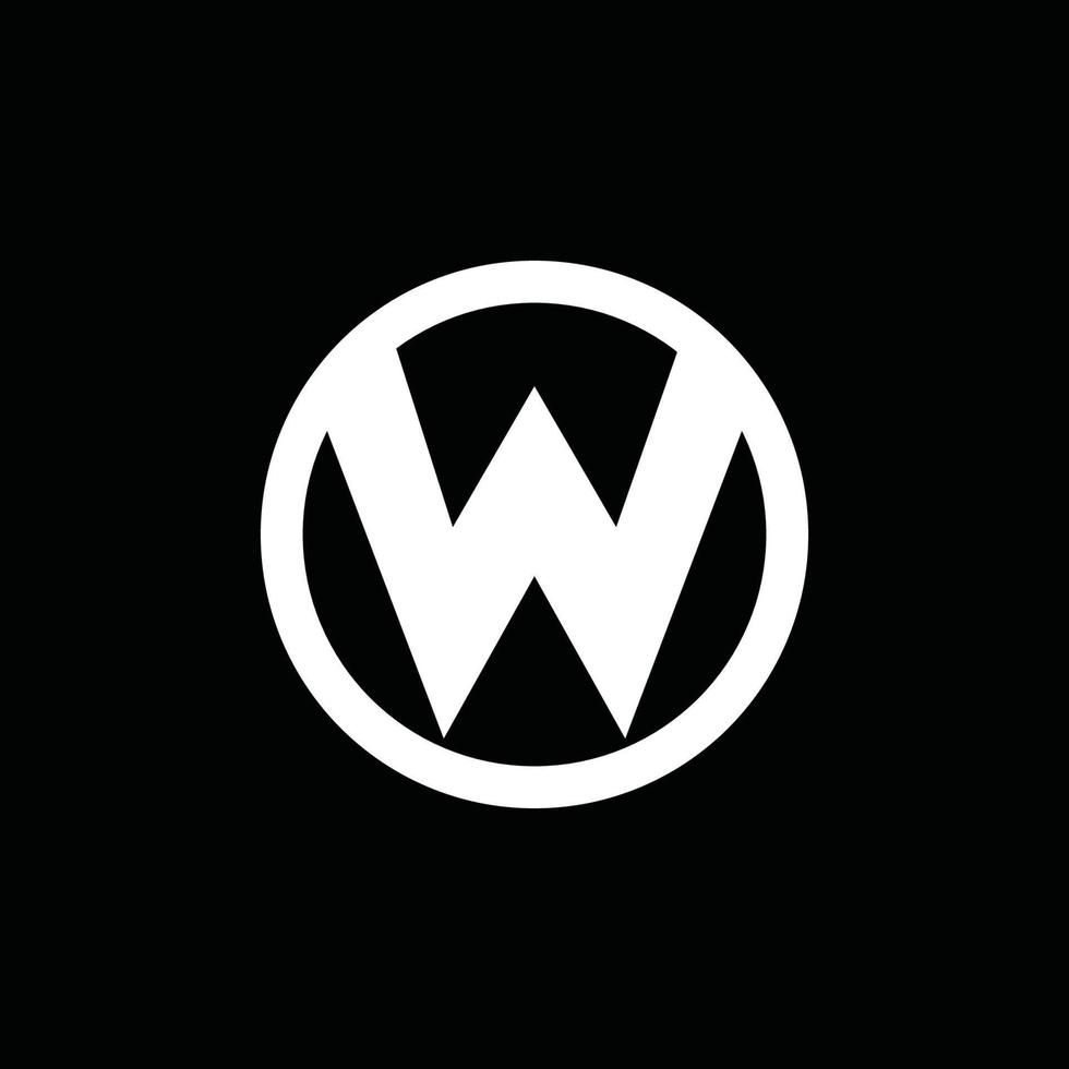 logo eerste letter w vector ontwerp