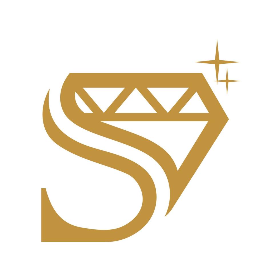 logo letter s diamant vector