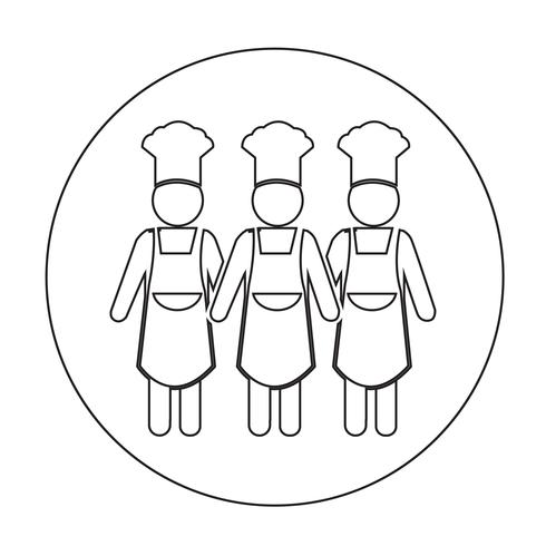 Chef-kok mensen pictogram vector