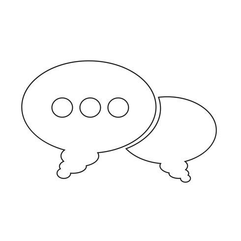 Toespraak bubble pictogram vector