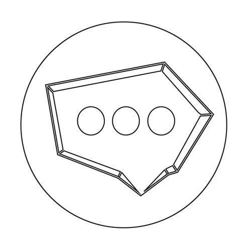 Toespraak bubble pictogram vector