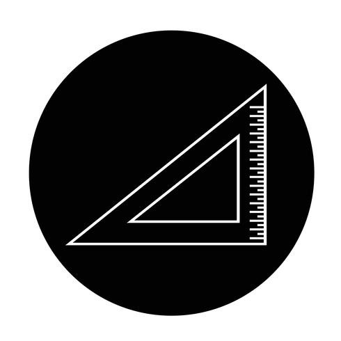 driehoek liniaal pictogram vector
