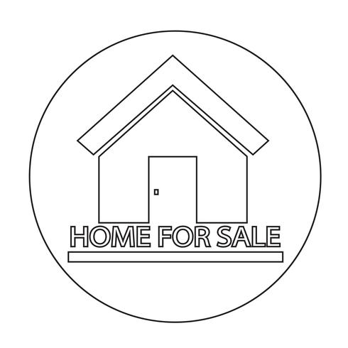 Home For Sale-pictogram vector