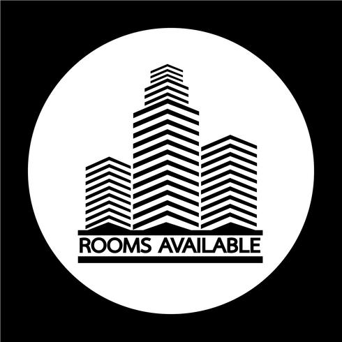 Room beschikbaar pictogram vector