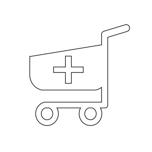 winkelwagen kar pictogram vector