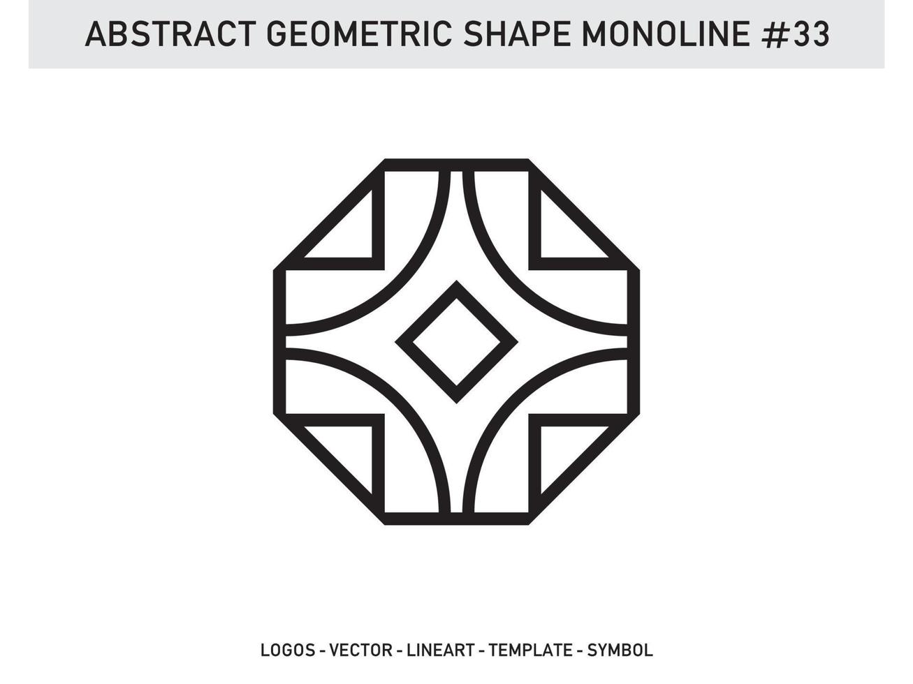 abstracte monoline geometrisch ontwerp vector gratis