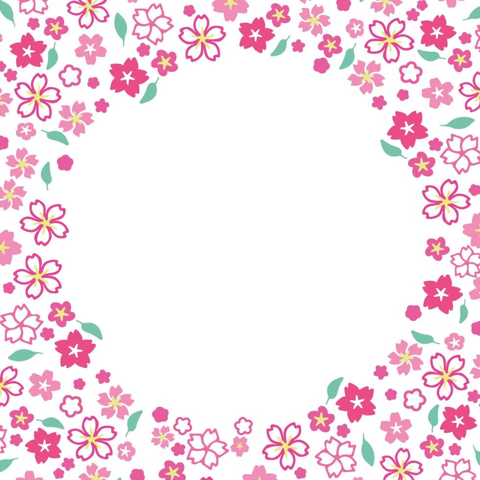 sakura kersenbloem bloesem frame vector