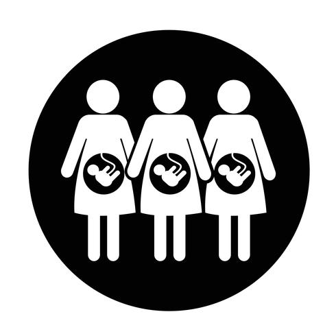 Zwangere vrouw pictogram vector