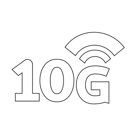 10G Wireless Wifi-pictogram vector