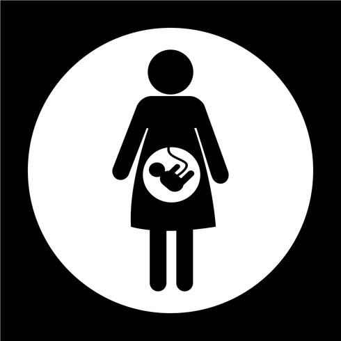 Zwangere vrouw pictogram vector