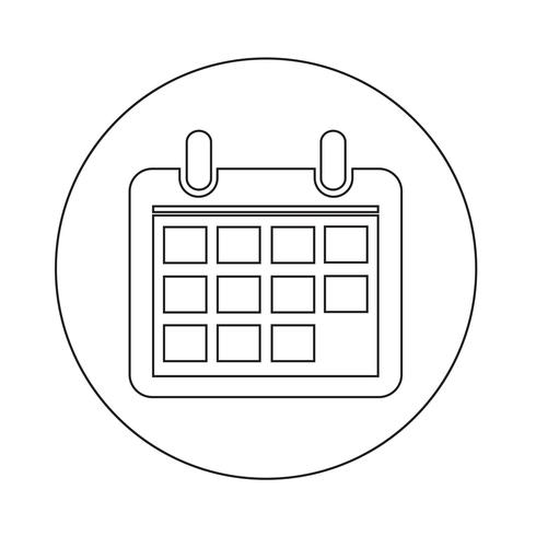 Teken van het pictogram van de kalender vector