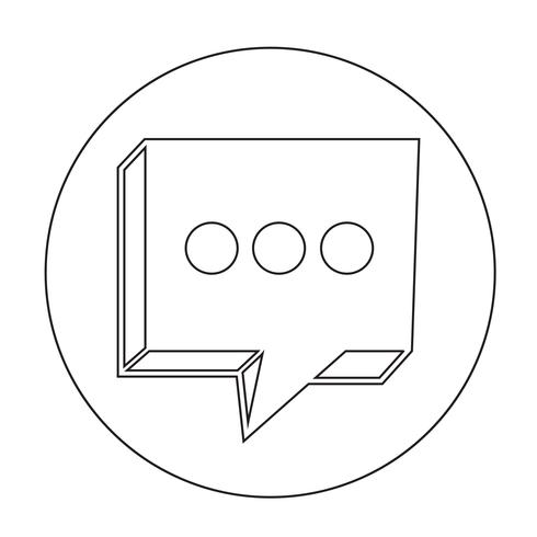 Toespraak bubble pictogram vector