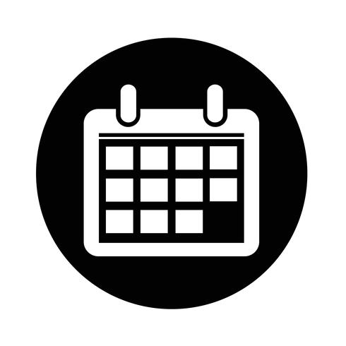 Teken van het pictogram van de kalender vector