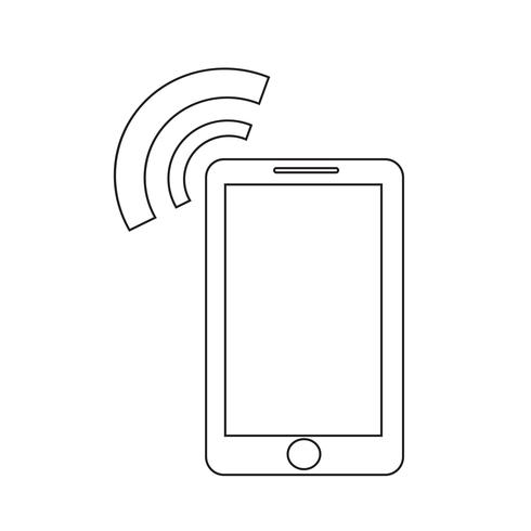 smartphone pictogram vectorillustratie vector