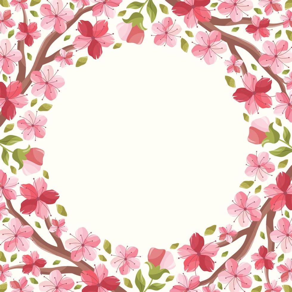 kersenbloesem bloemen lente achtergrond vector