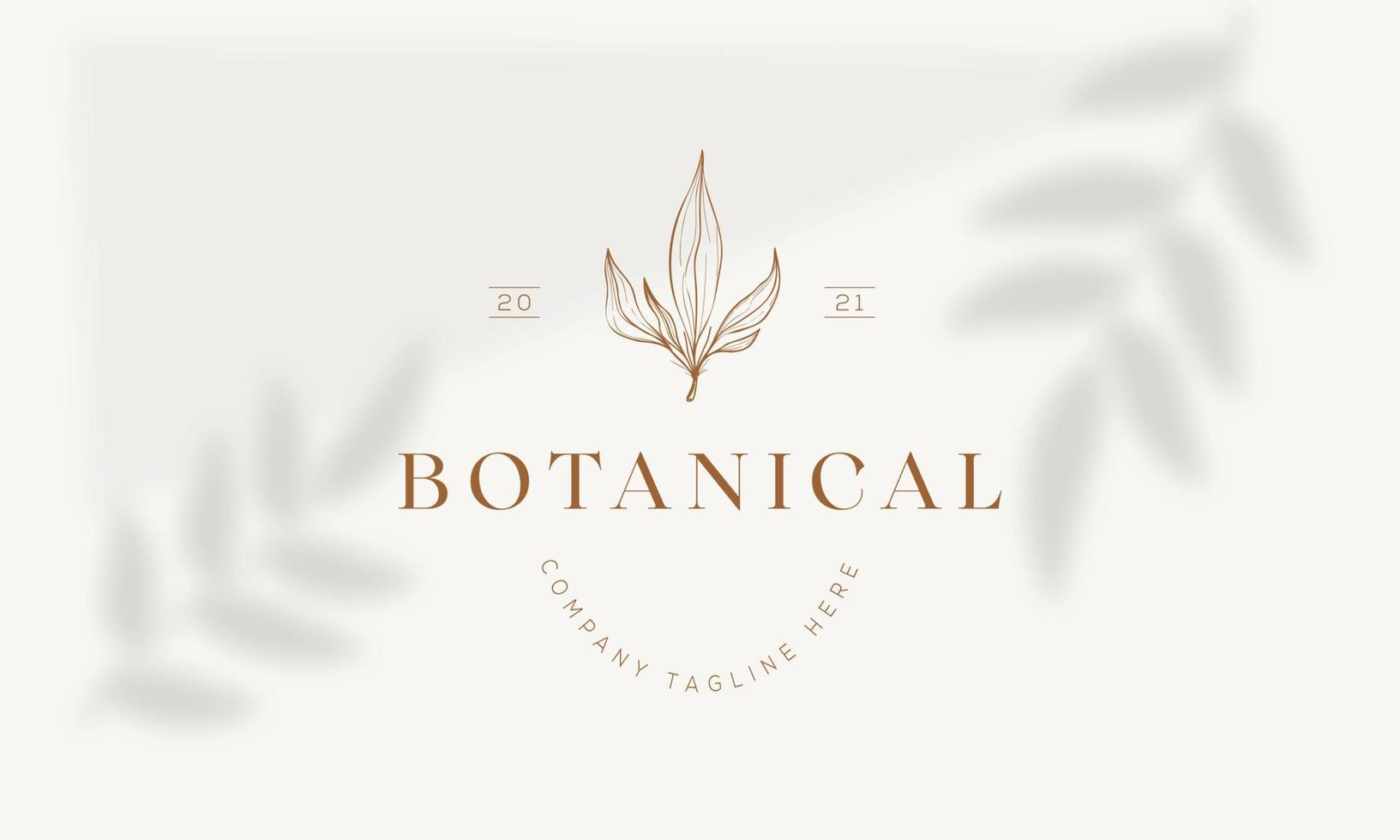 botanische bloemen element hand getekende logo met wilde bloemen en bladeren. logo voor spa en schoonheidssalon, boetiek, biologische winkel, bruiloft, floral designer, interieur, fotografie, cosmetica. vector