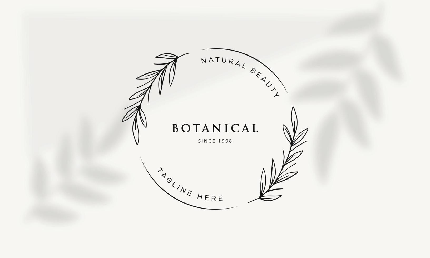 botanische bloemen element hand getekende logo met wilde bloemen en bladeren. logo voor spa en schoonheidssalon, boetiek, biologische winkel, bruiloft, floral designer, interieur, fotografie, cosmetica. vector