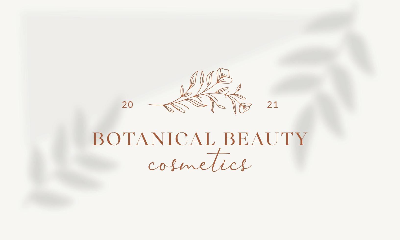 botanische bloemen element hand getekende logo met wilde bloemen en bladeren. logo voor spa en schoonheidssalon, boetiek, biologische winkel, bruiloft, floral designer, interieur, fotografie, cosmetica. vector