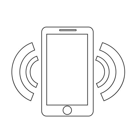 smartphone pictogram vectorillustratie vector