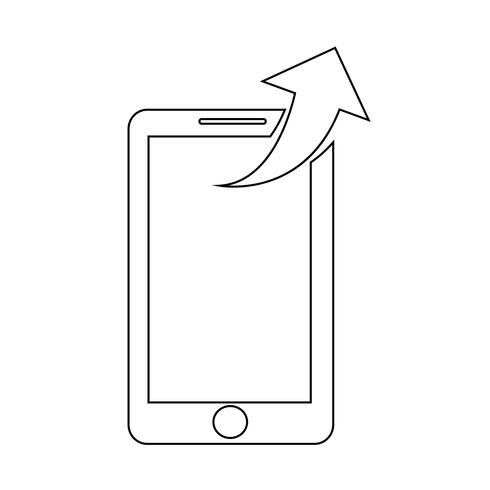 smartphone pictogram vectorillustratie vector