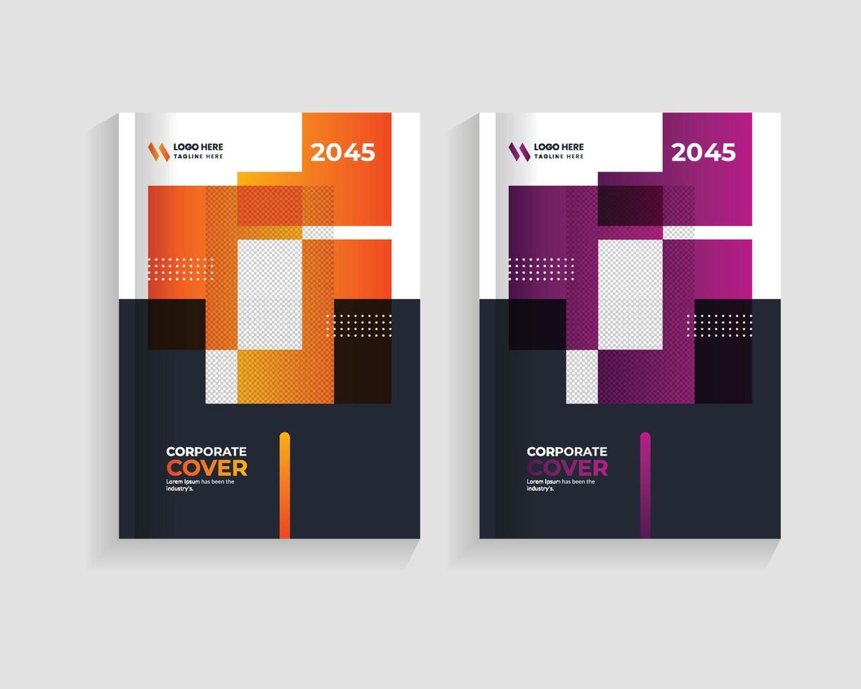 boekomslag geometrisch ontwerp vector, grafische gradiënt cirkel vorm omslagontwerp, moderne grafische lay-out omslag en rapport zakelijke flyers poster brochure voorbladsjabloon vector