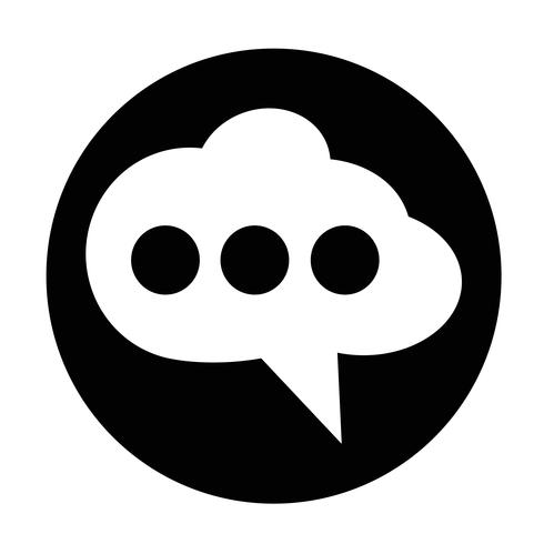 Toespraak bubble pictogram vector