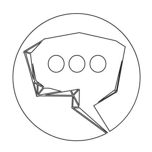 Toespraak bubble pictogram vector