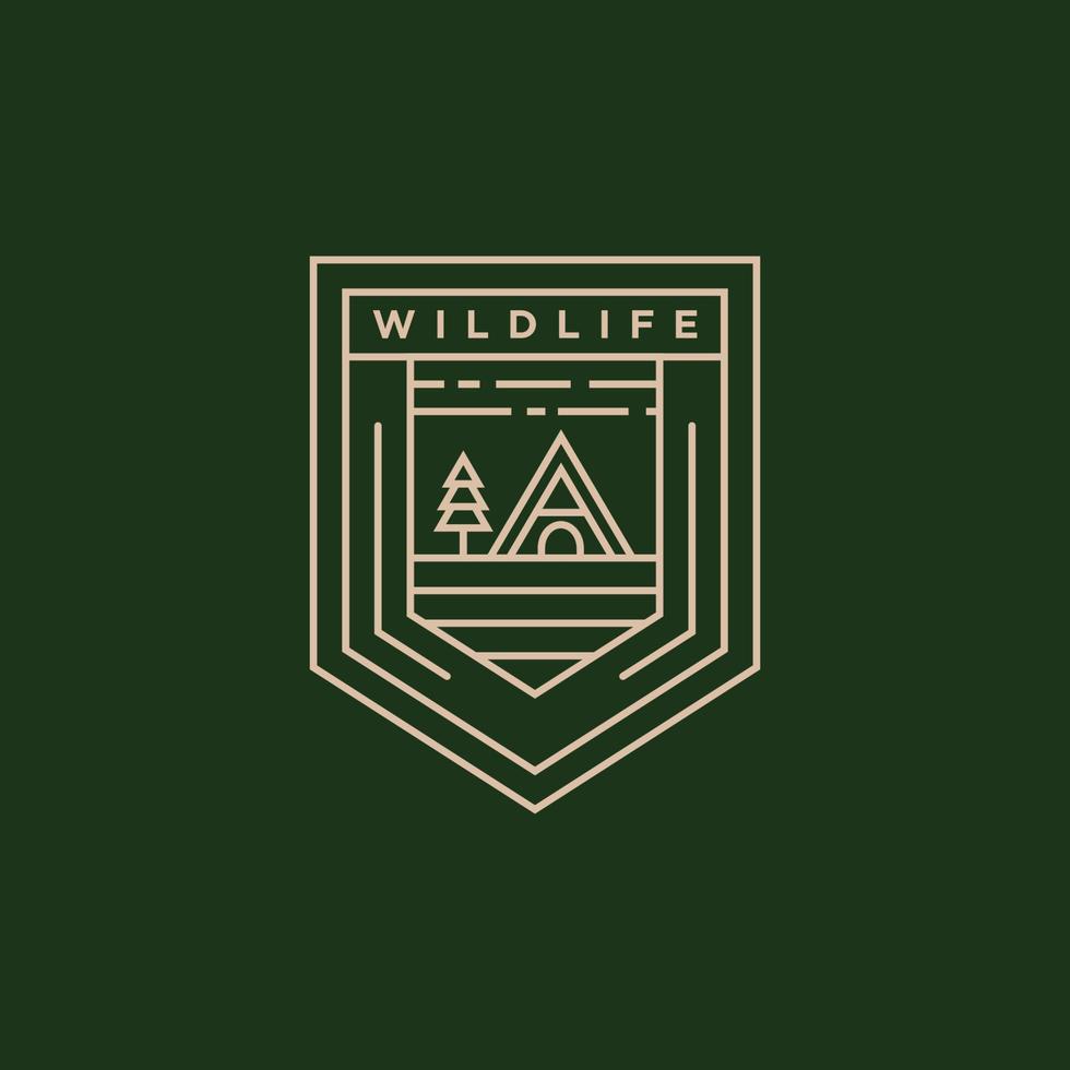 dieren in het wild hutten logo pictogram vector ontwerp afbeelding