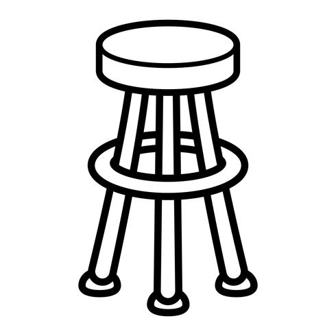 Kruk stoel zitmeubelen illustratie vector