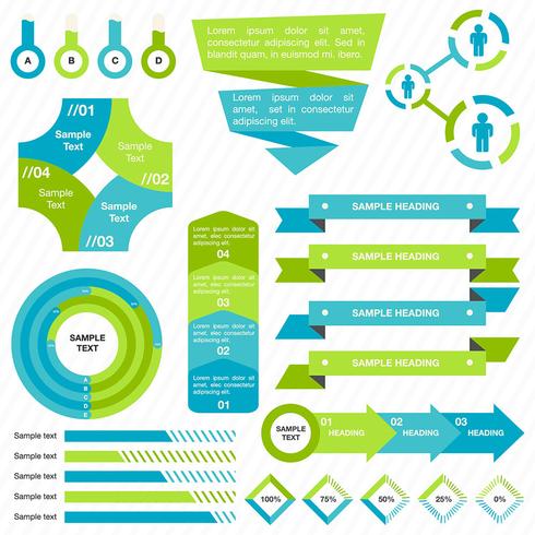 Kleurrijke bedrijfsinfographic-activa vector