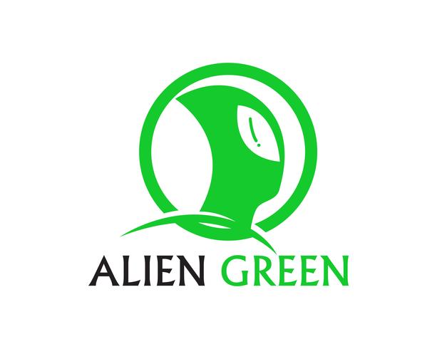 Alien gezicht pictogram vector logo en symbolen sjabloon app