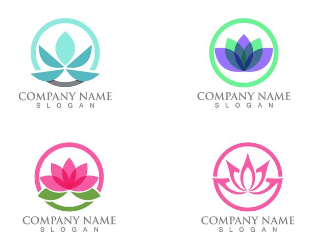 Lotusbloembord voor wellness, spa en yoga. Vector illustratie