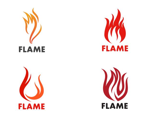 Brand vlam Logo sjabloon vector pictogram Olie, gas en energie logo concept