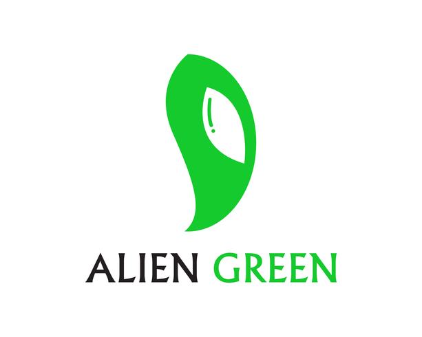 Alien gezicht pictogram vector logo en symbolen sjabloon app