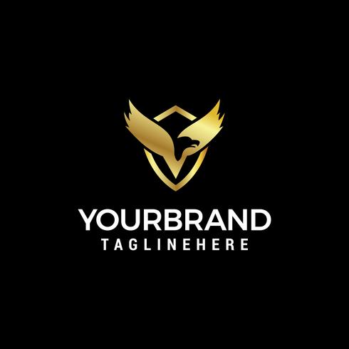 Luxe vogel vleugel logo ontwerp concept sjabloon vector